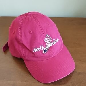 Fahrenheit Ballcap North Carolina Tarheel State Adjustable Strap Red White Tan